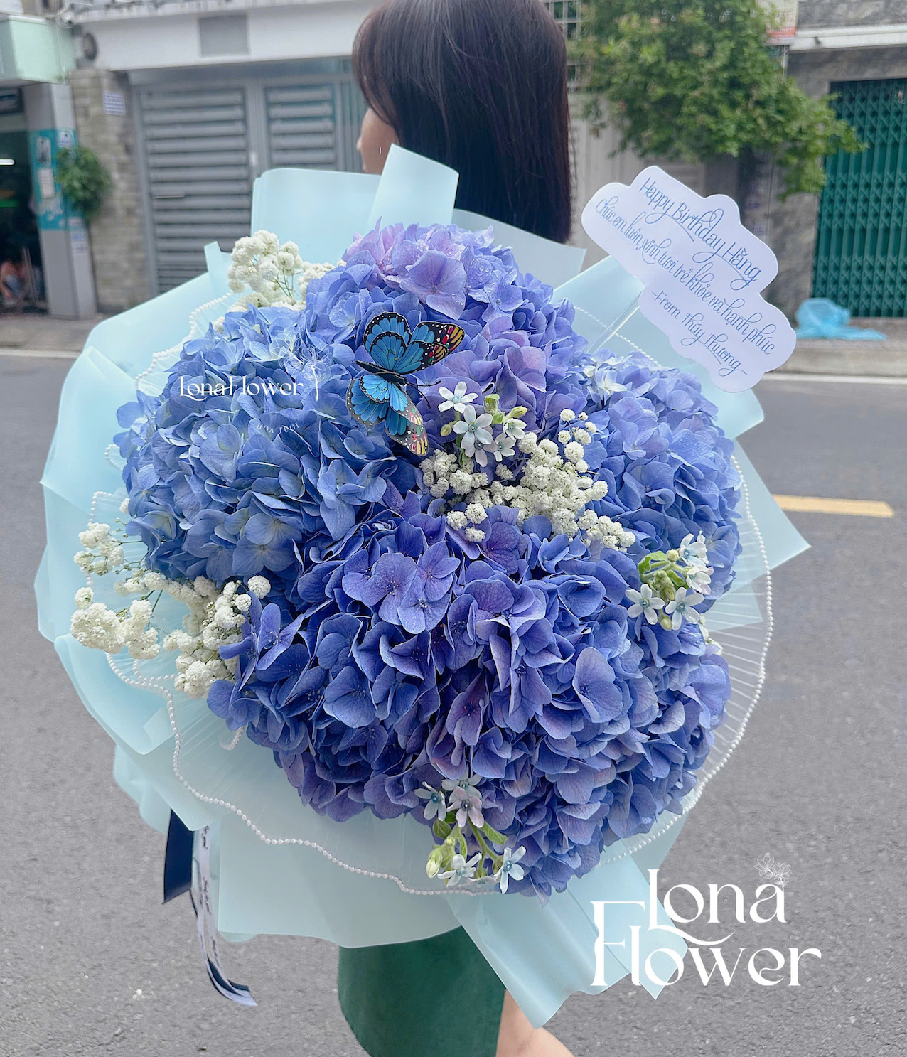 BH-224 Bó hoa lớn cẩm tú cầu nhập khẩu