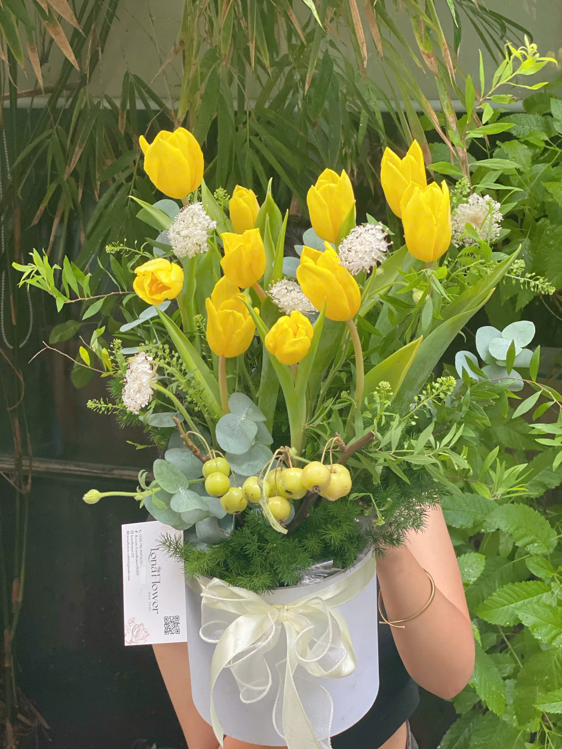 Hộp Hoa Tulip Vàng "Nắng Mai Hạnh Phúc" ☀️ - Nguồn Năng Lượng Tươi Sáng