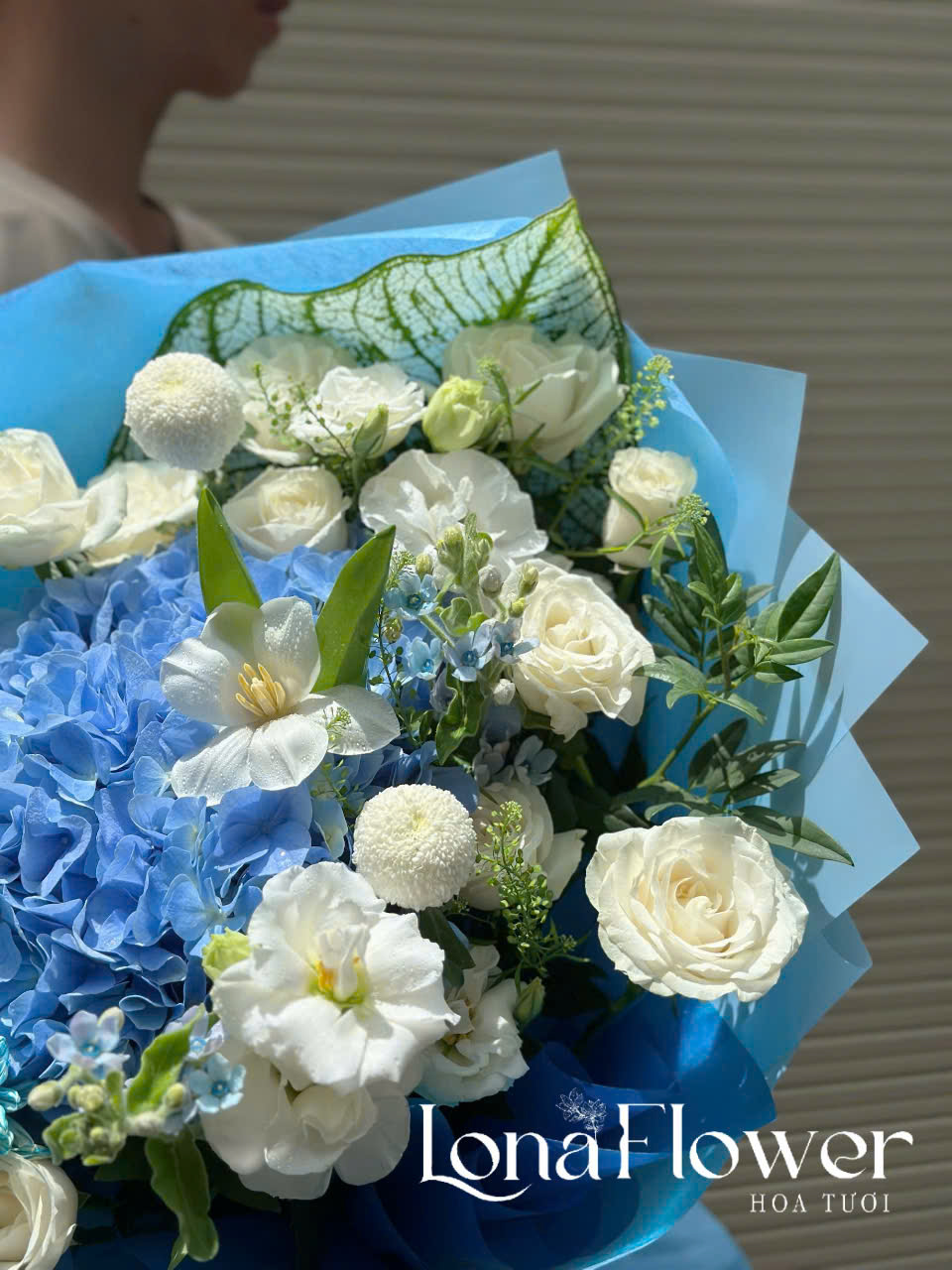 Bó Hoa "Nguyện Ước An Lành" 🕊️ - Cẩm Tú Cầu, Tulip, Cúc Mẫu Đơn & Hồng Trắng