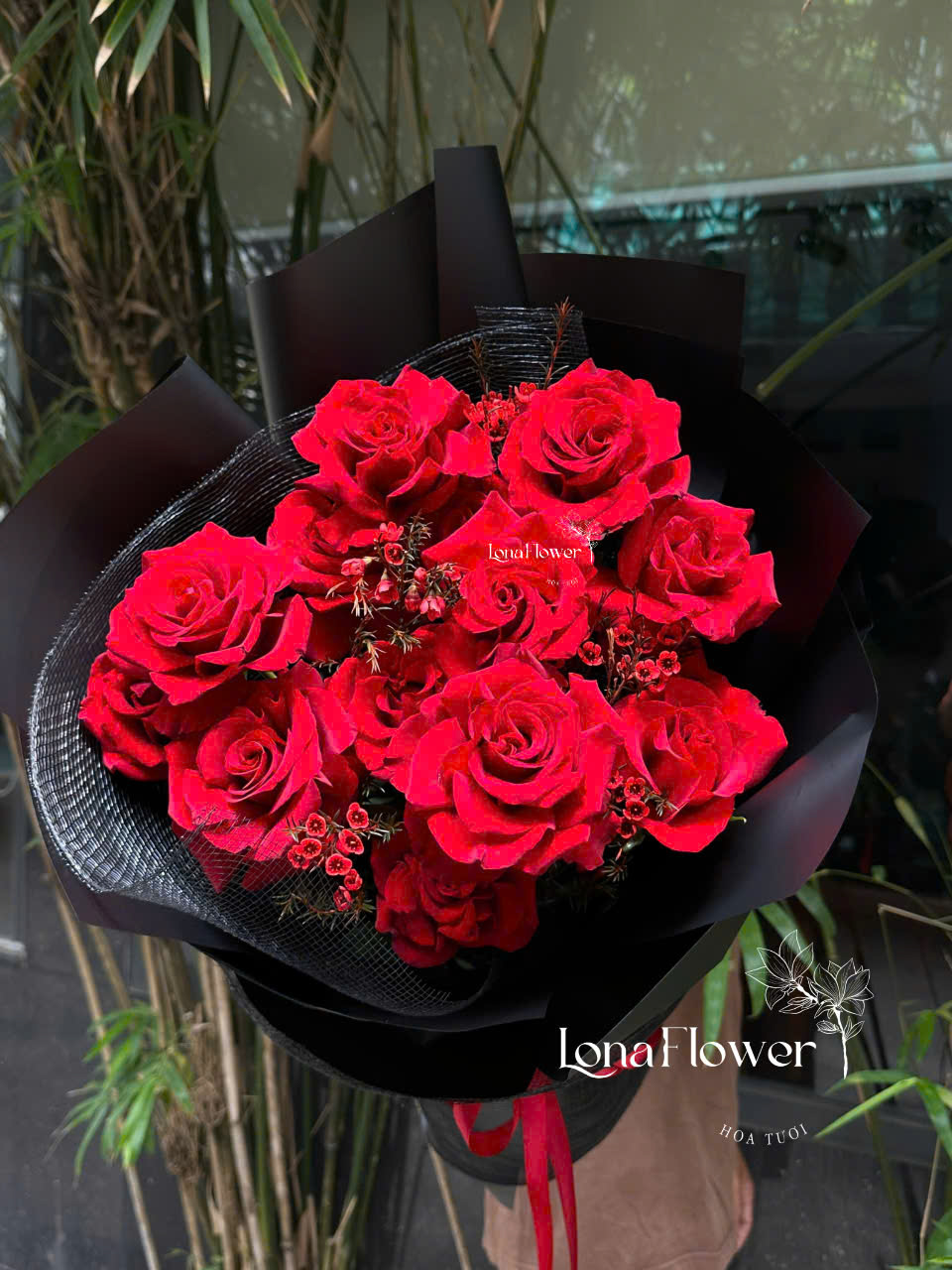 Bó Hồng Đỏ Mix Thanh Liểu