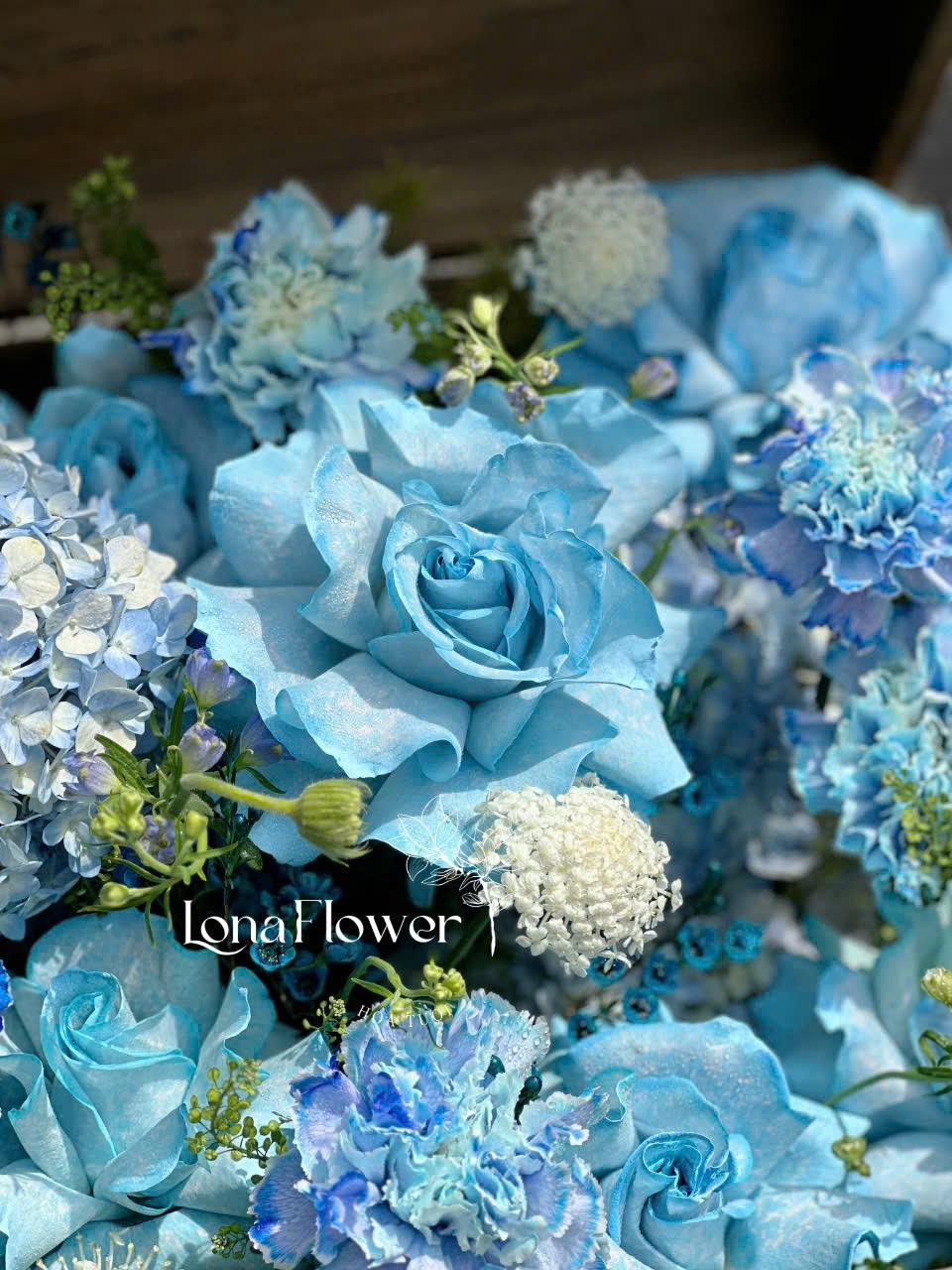 Rương Hoa Cổ Tích Tone Blue