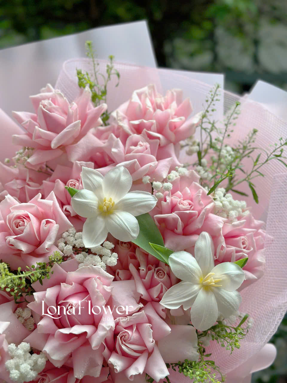 Bó Hoa "Thiên Sứ Tình Yêu" 😇 - Hồng Phấn Lẫn Cánh & Tulip Thanh Khiết
