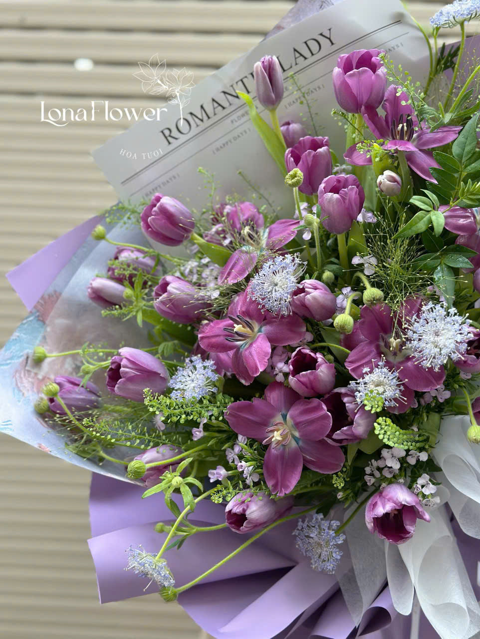 Bó Hoa Tulip Tím "Mộng Mơ Thủy Chung" 💜 - Nét Đẹp Quyền Quý & Lời Hứa Tình Yêu