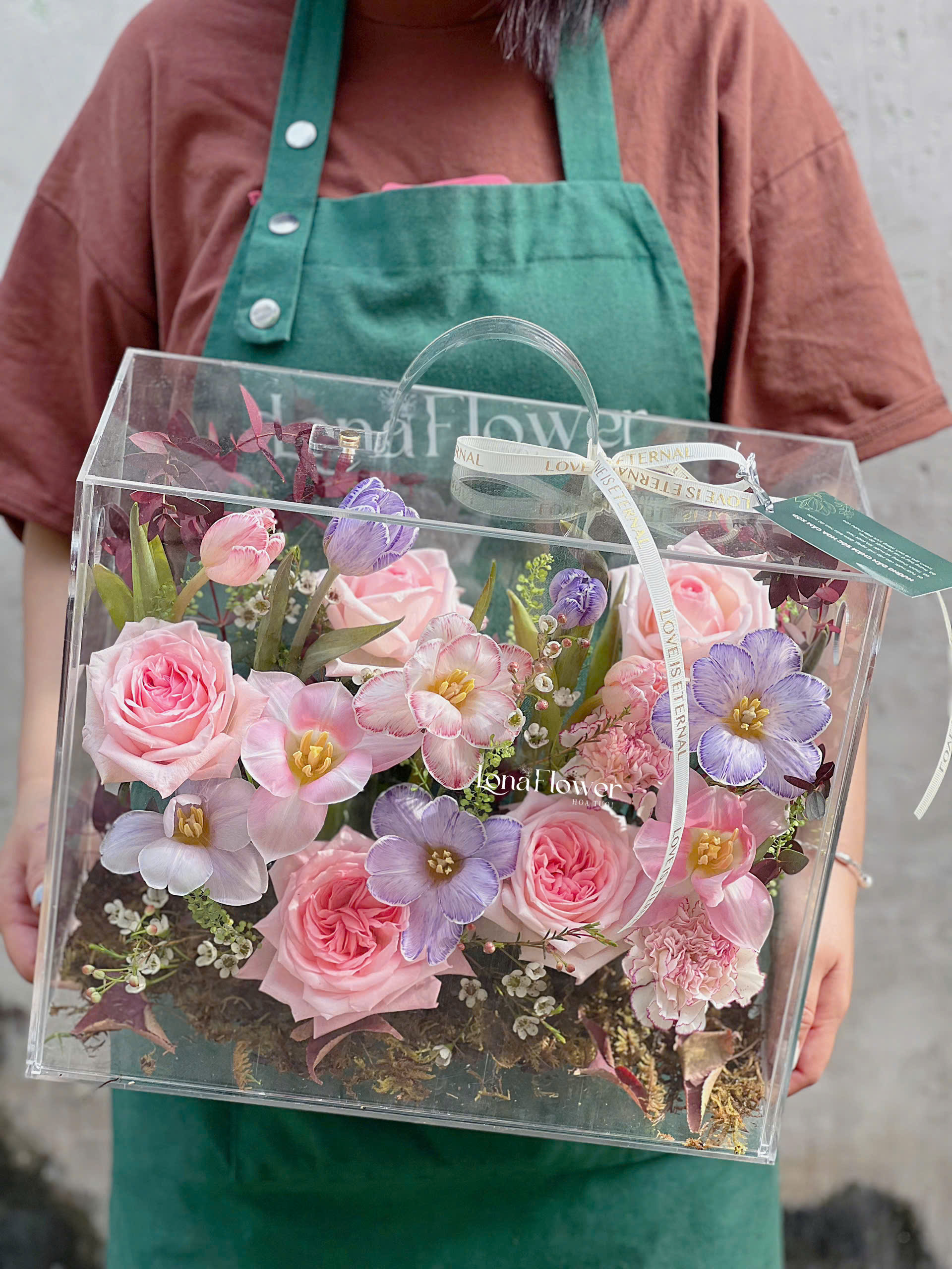Vali Mica Tulip Tone Hồng & Lavender