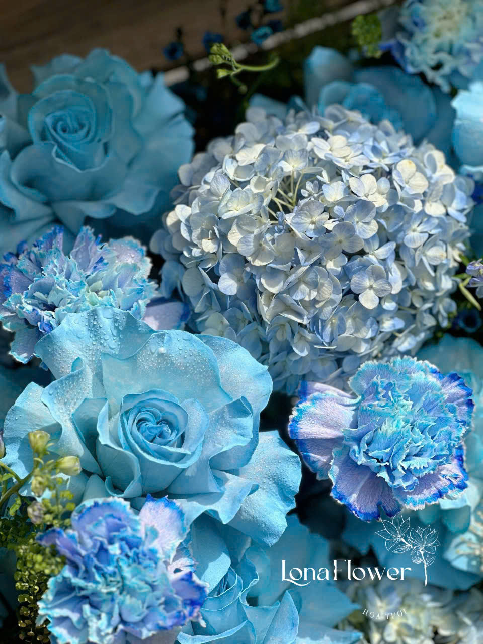 Rương Hoa Cổ Tích Tone Blue