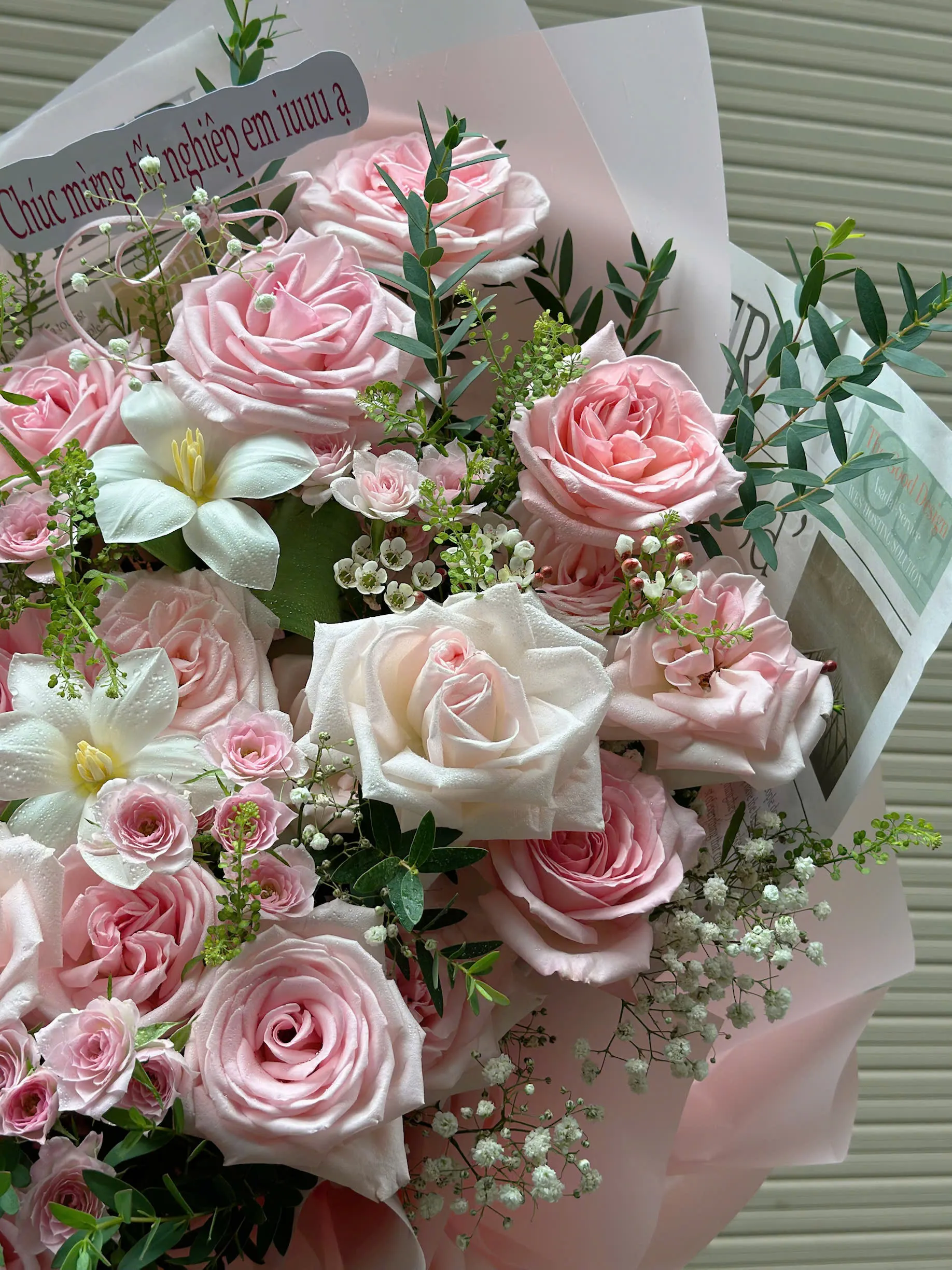 Bó Hoa "Khúc Ca Dịu Dàng" 🎶 - Hồng, Tulip & Hồng Chùm