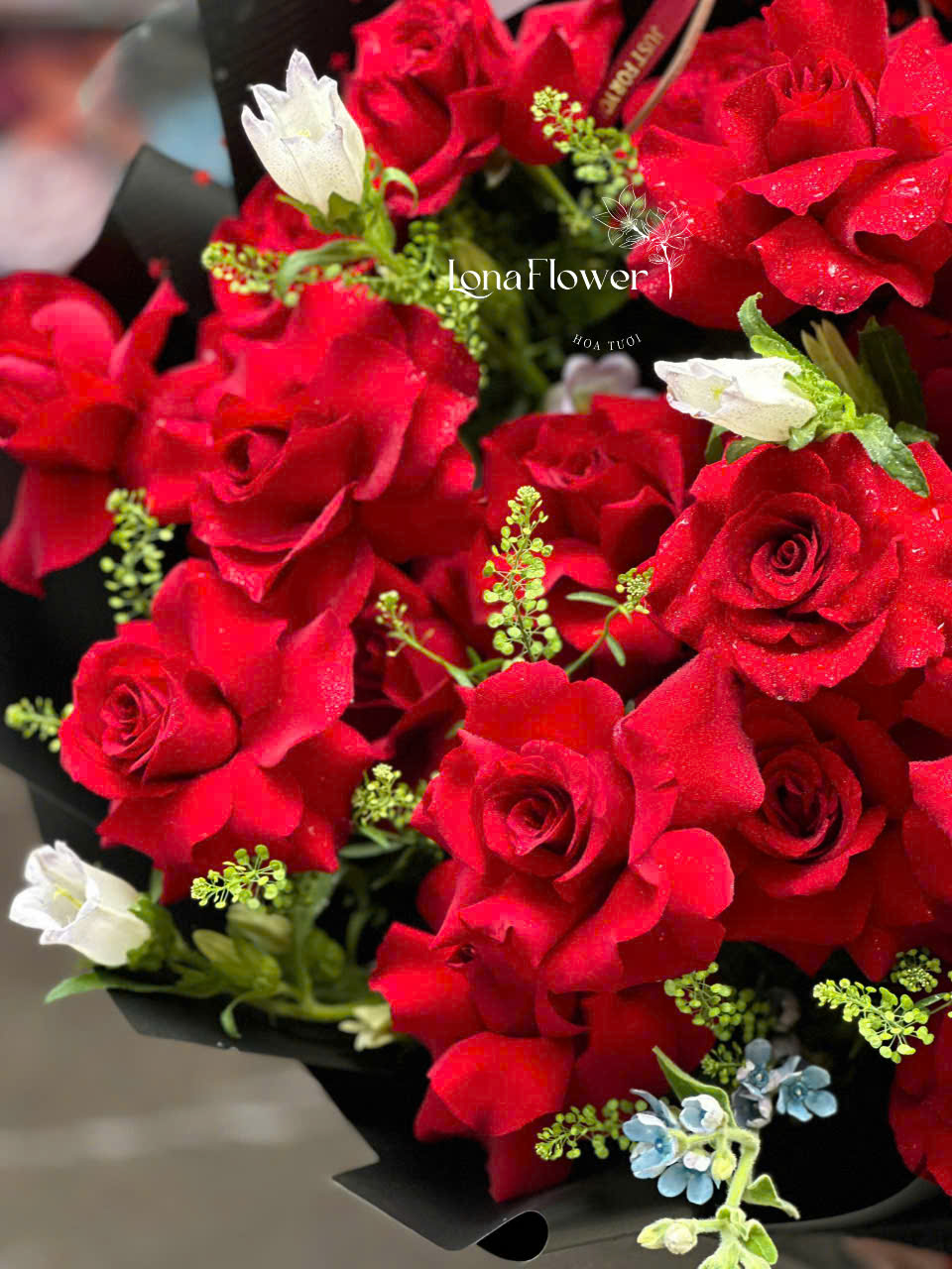 Bó Hoa Hồng Đỏ Lẫn Cánh - Tuyên Ngôn Tình Yêu Nồng Cháy 🌹❤️‍🔥✨