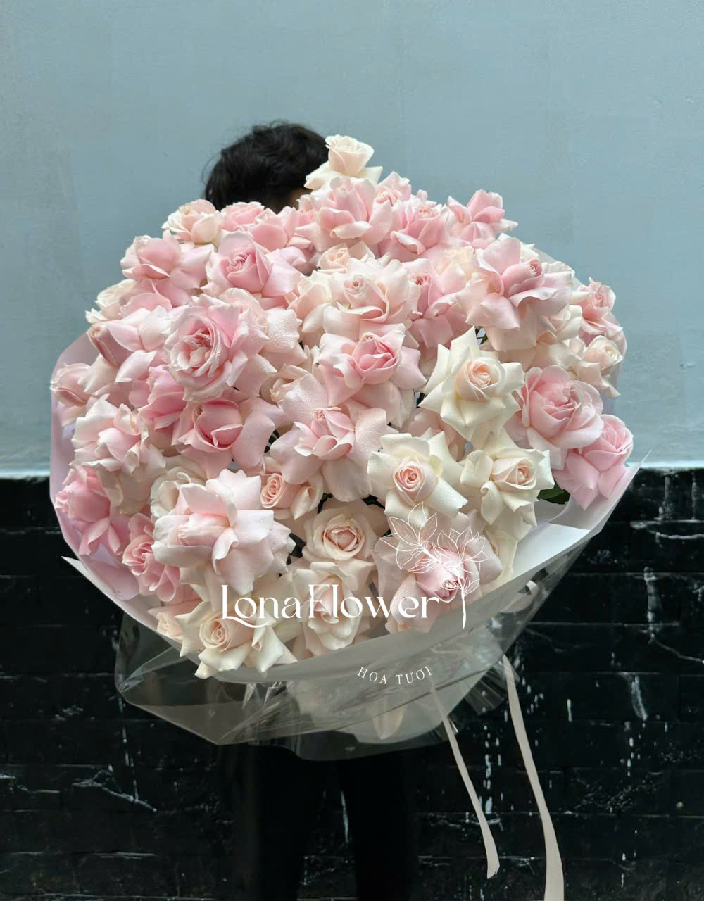 Bó Hồng Lớn Tone Pastel