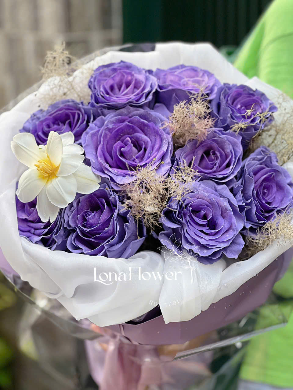 Bó Hoa Hồng Ecudor Tím Đậm
