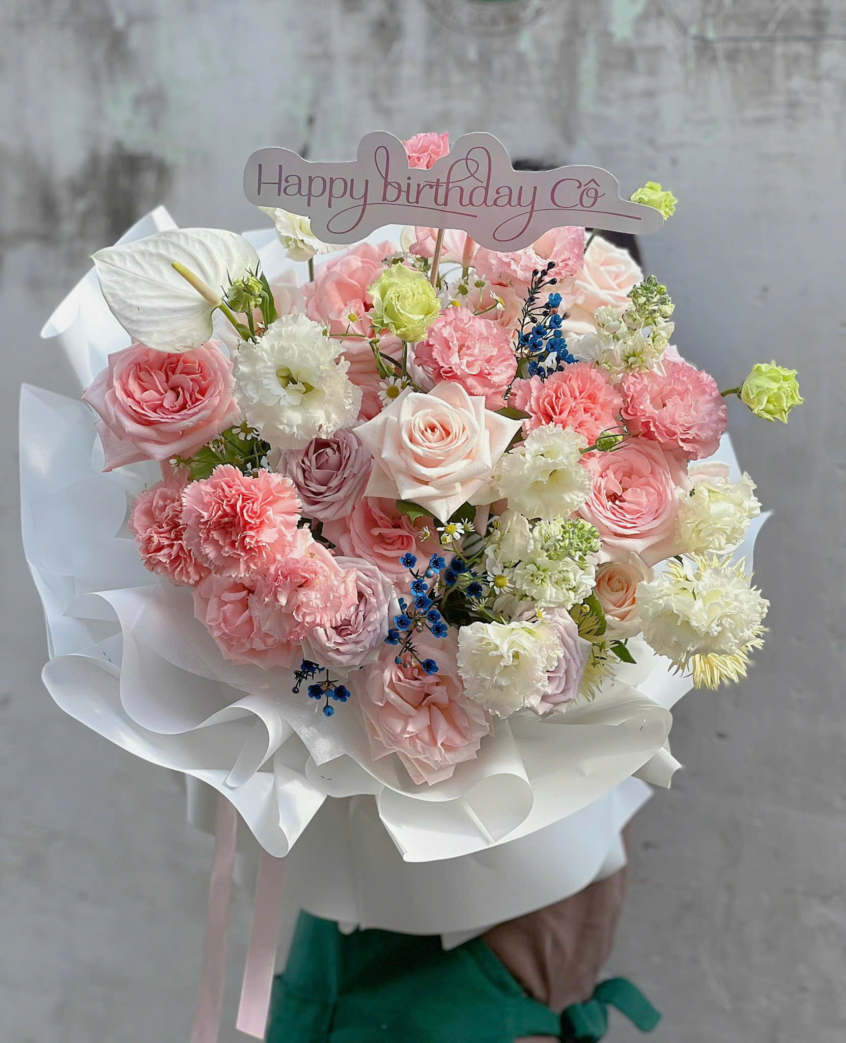 BH-189 Bó Hoa Hồng Mix Cát Tường& Cẩm Chướng
