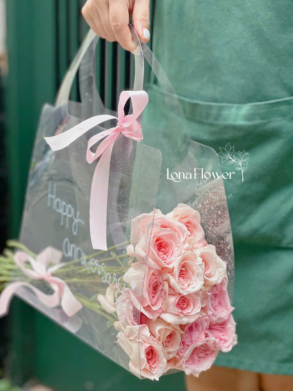  Túi Mica Hoa Hồng Pastel Kỷ Niệm