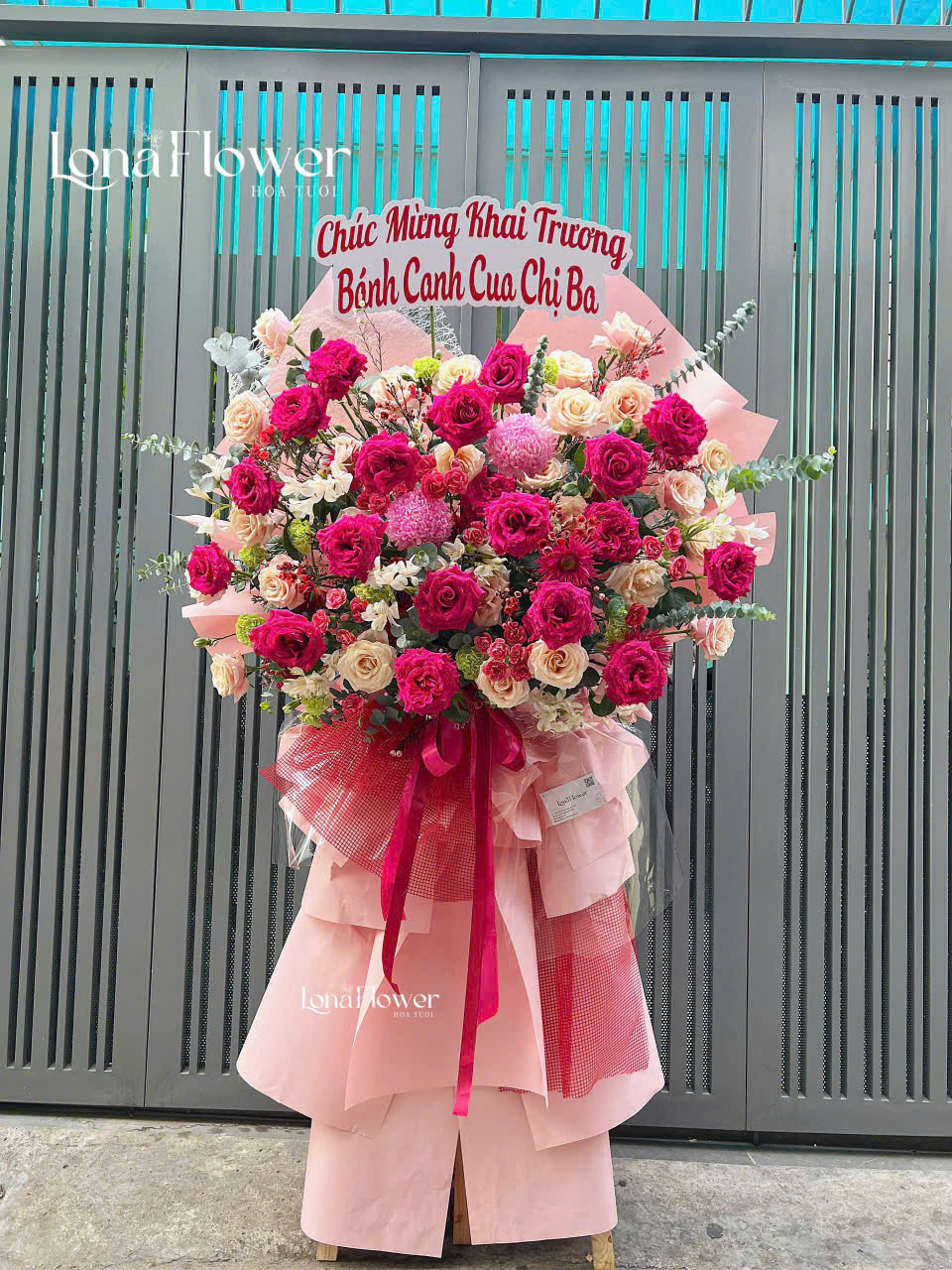 Kệ Hoa Hồng Tone Hồng Sen
