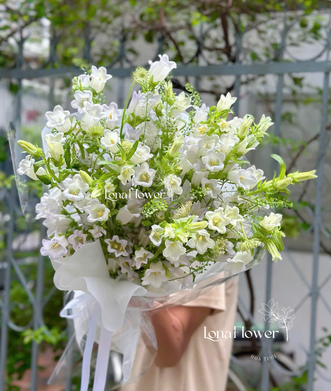 Bó Hoa Chuông Trắng Dịu Dàng & Thuần Khiết 🔔🕊️✨