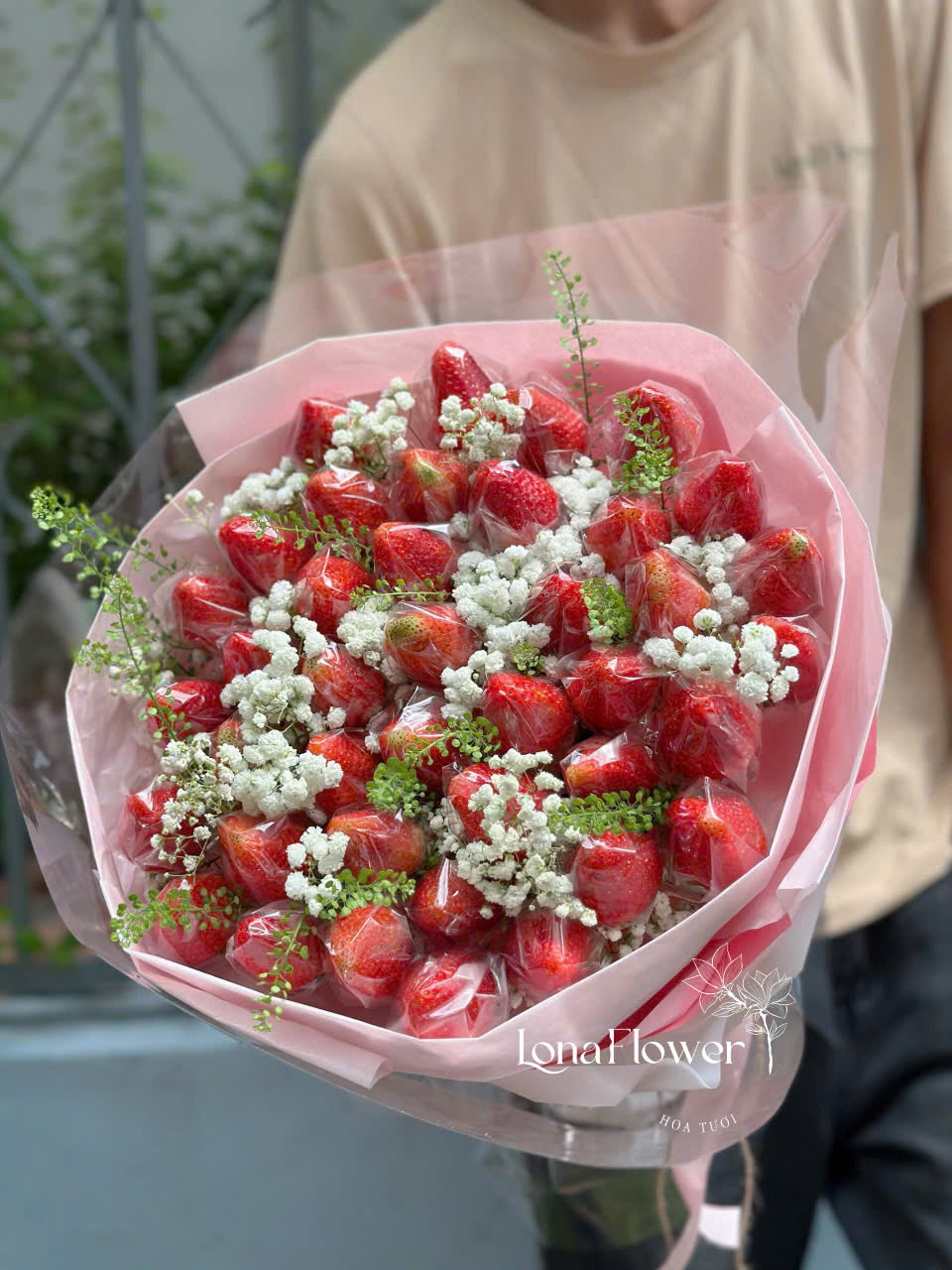 Bó Hoa Quả Dâu Tây & Baby Trắng Đáng Yêu 🍓💖✨