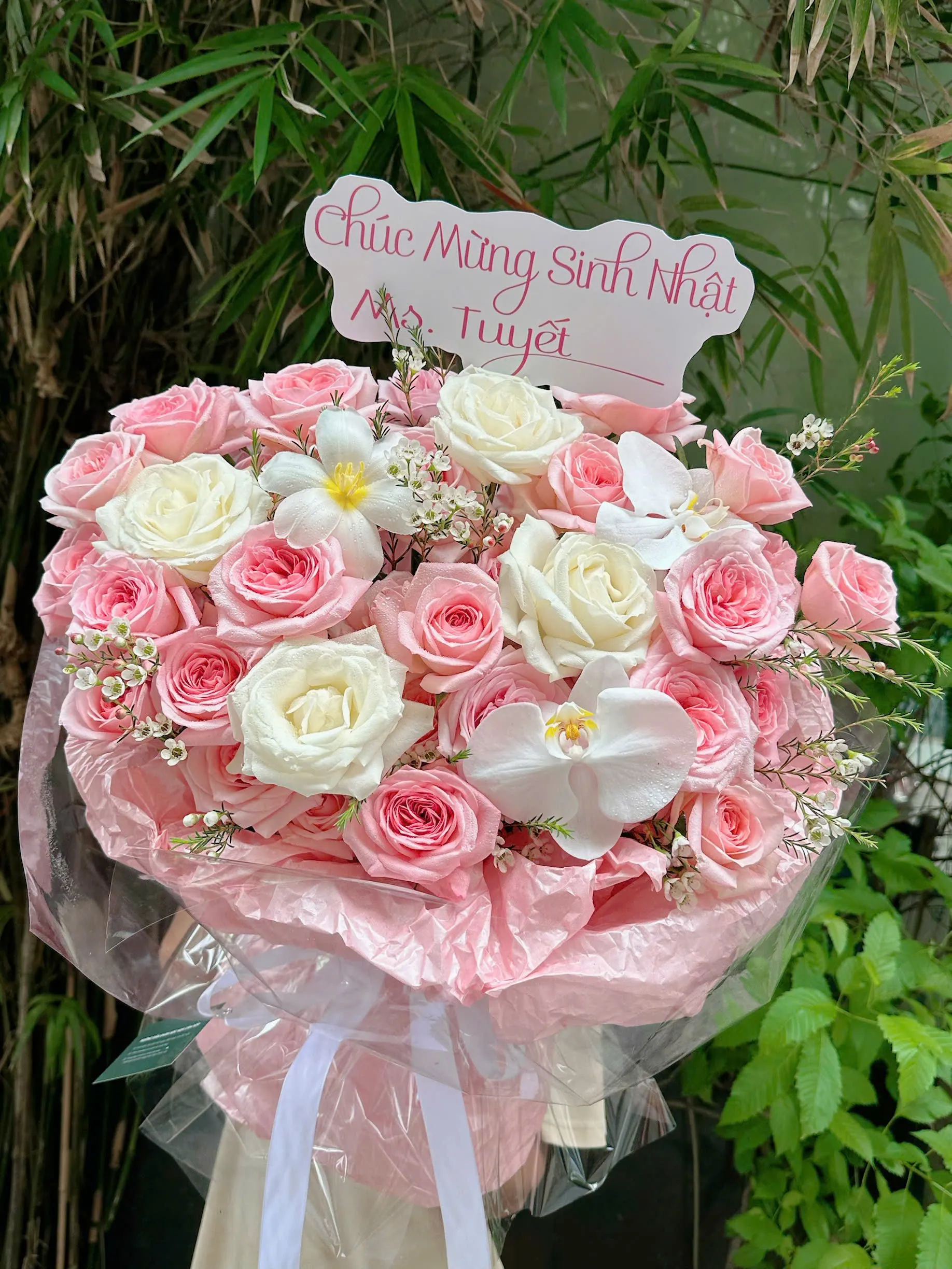  Bó Hoa "Tình Yêu Cao Quý" 🕊️ - Hồng Ohara & Trắng Tinh Khiết