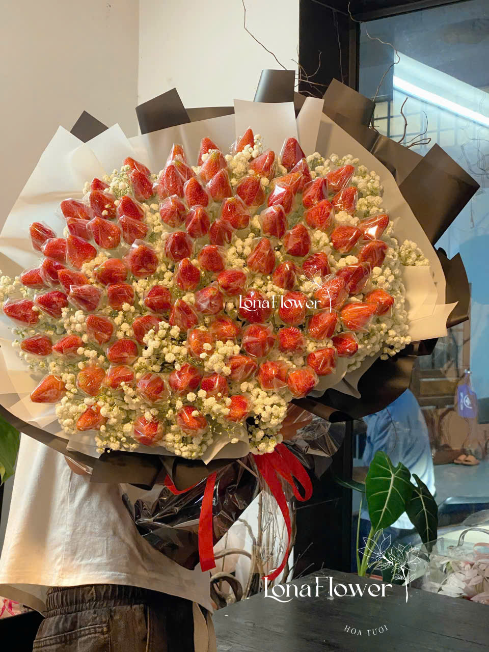 Bó Hoa Quả Dâu Tây & Baby Trắng 🍓💖✨